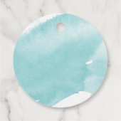 Étiquettes Cadeau Sous l'aquarelle de la sirène de mer (Dos)