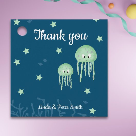 Étiquettes Cadeau Sous le Merci neutre des méduses marines