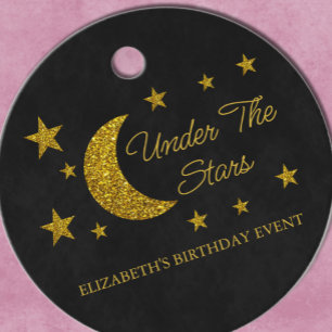 Étiquettes Cadeau Sous les étoiles Anniversaire