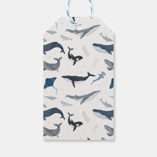 Étiquettes-cadeau Sous l'océan Mer Fête d'anniversaire Favors (Dos)