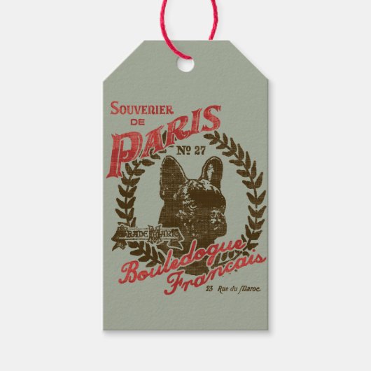 Étiquettes-cadeau Souvenier de Paris (Devant)