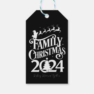Étiquettes-cadeau Souvenirs de Noël en famille 2024 ensemble assorti