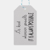 Étiquettes-cadeau Soyez gentil chaque fois que possible (Dos)