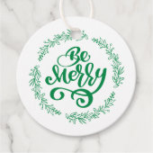 Étiquettes Cadeau Soyez Joyeux | Ajouter Votre Nom (Devant)