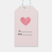 Étiquettes-cadeau Soyez la Saint-Valentin rose pour moi (Dos)