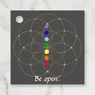 Étiquettes Cadeau Soyez ouvert Chakra & Graines de Vie