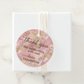 Étiquettes Cadeau Spa de Glam Faux Rose Parties scintillant d'or Mer (En situation)