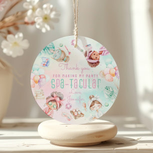 Étiquettes Cadeau Spa fête Spatacular Anniversaire Merci