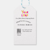 Étiquettes-cadeau Spa massage salon discount offer services contact  (Dos)