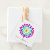 Étiquettes Cadeau Spa métaphysique holistique Mandala Esoteric Boho (En situation)