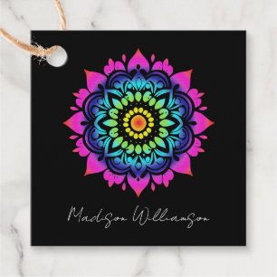 Étiquettes Cadeau Spa métaphysique holistique Mandala Esoteric Boho