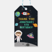 Étiquettes-cadeau Space Astronaut Birthday Gift - Customizable" (Devant)