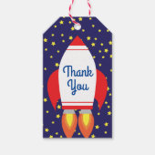 Étiquettes-cadeau Space Rocket Star Navire 1ère fête d'anniversaire (Devant)