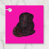 Étiquettes Cadeau Sparkly magical black rabbit for luck (Devant)