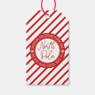 Étiquettes-cadeau Special Delivery From Santa North Pole Christmas