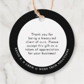 Étiquettes Cadeau Spectacles Graves | Le sourire minimal du Merci (Dos)