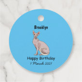 Étiquettes Cadeau Sphynx cat (Dos)