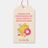 Étiquettes-cadeau Splish Splash Pool Party Bash Birthday (Devant)
