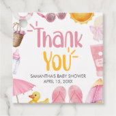 Étiquettes Cadeau Splish Splash Summer Baby Shower (Devant)