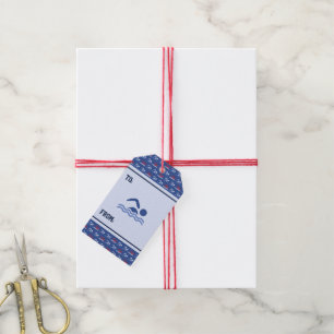 Étiquettes-cadeau Sports motifs bleu bleu bleu