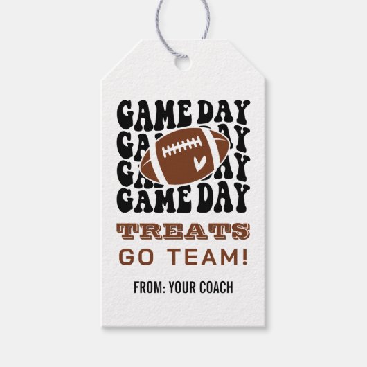 Étiquettes-cadeau Sports Team Football Jeu Jour Treat (Devant)