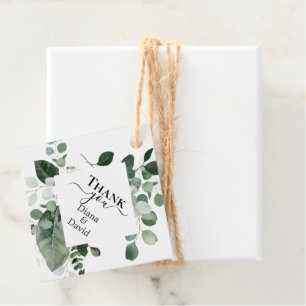 ÉTIQUETTES CADEAU SPRING BEAUTY BOTANICAL VERT MARIAGE