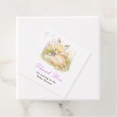 Étiquettes Cadeau Spring Fox Baby Shower (En situation)