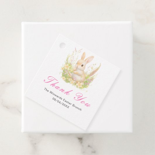 Étiquettes Cadeau Spring Rabbit Easter Brunch (En situation)