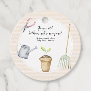 Étiquettes Cadeau Sprout Baby shower Pop it! Quand elle apparaît