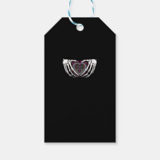 Étiquettes-cadeau Squelette Coeur Mains Muertos Mexicain Jour De La