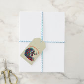 Étiquettes-cadeau Squelette coloré Surfer (Avec de laficelle)