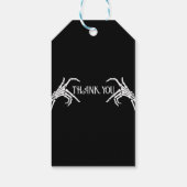 Étiquettes-cadeau Squelette gothique mariage couple Balise cadeau (Dos)