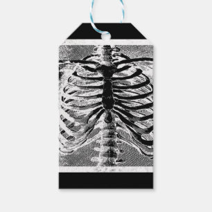 Étiquettes-cadeau Squelette Vintage Torse Corps Halloween