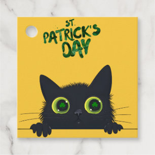 Étiquettes Cadeau St. Patrick's Day Chat drôle