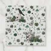Étiquettes Cadeau St. Patricks Day Floral Skull & Clovers Merci (Dos)