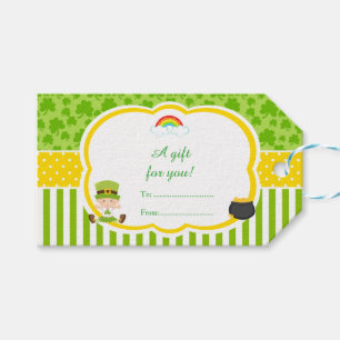 Étiquettes-cadeau St Patrick's Day Irish Holiday Girl Baby shower