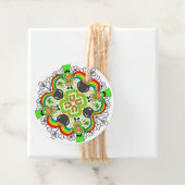 Étiquettes Cadeau St Patrick's Day Leprechauns Mandala (En situation)