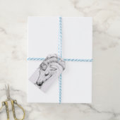 Étiquettes-cadeau Stallion doux (Avec de laficelle)