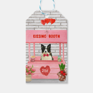 Étiquettes-cadeau Stand de baisers de Border Collie pour la Saint-Va