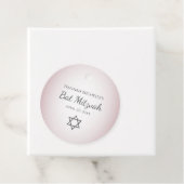Étiquettes Cadeau Star de David Simple Pretty Bat mitzvah rose pâle (En situation)