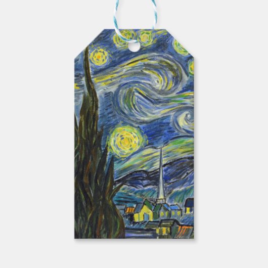 Étiquettes-cadeau Starry Night Van Gogh (Devant)