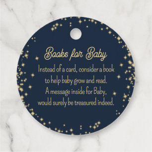 Étiquettes Cadeau Starry Sky Books for Baby and Baby Registry