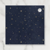 Étiquettes Cadeau Stars de la lune bleue de minuit Quinceanera (Dos)