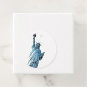 Étiquettes Cadeau Statue de la liberté (En situation)