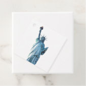 Étiquettes Cadeau Statue de la liberté (En situation)