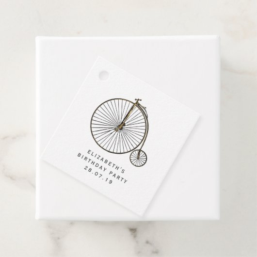 Étiquettes Cadeau Steampunk rose et or (En situation)