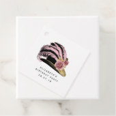 Étiquettes Cadeau Steampunk rose et or (En situation)