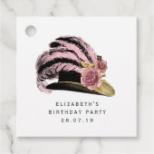 Étiquettes Cadeau Steampunk rose et or (Devant)