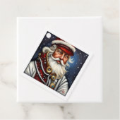 Étiquettes Cadeau Steampunk Santa Claus (En situation)