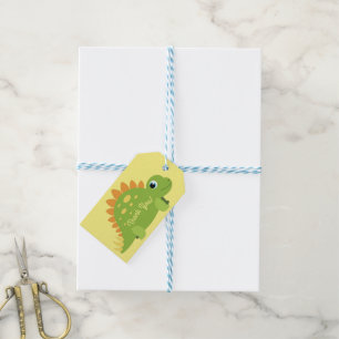 Étiquettes-cadeau Stegosaurus Dinosaur Merci de fête d'anniversaire